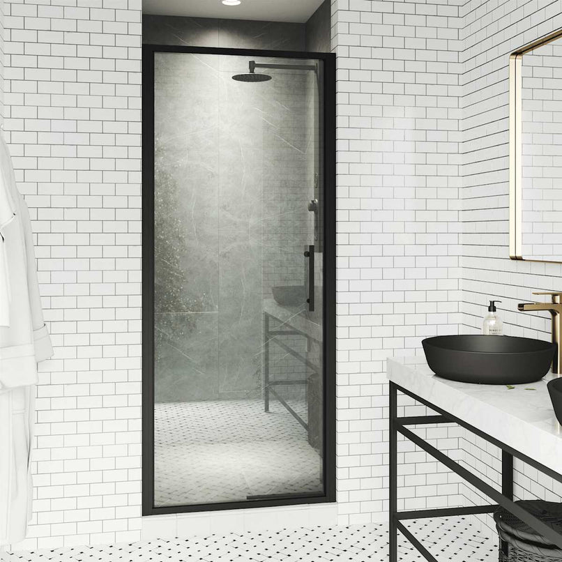 Astoria 76" High x 30" Wide Pivot Framed Shower Door with Clear Glass - image 6