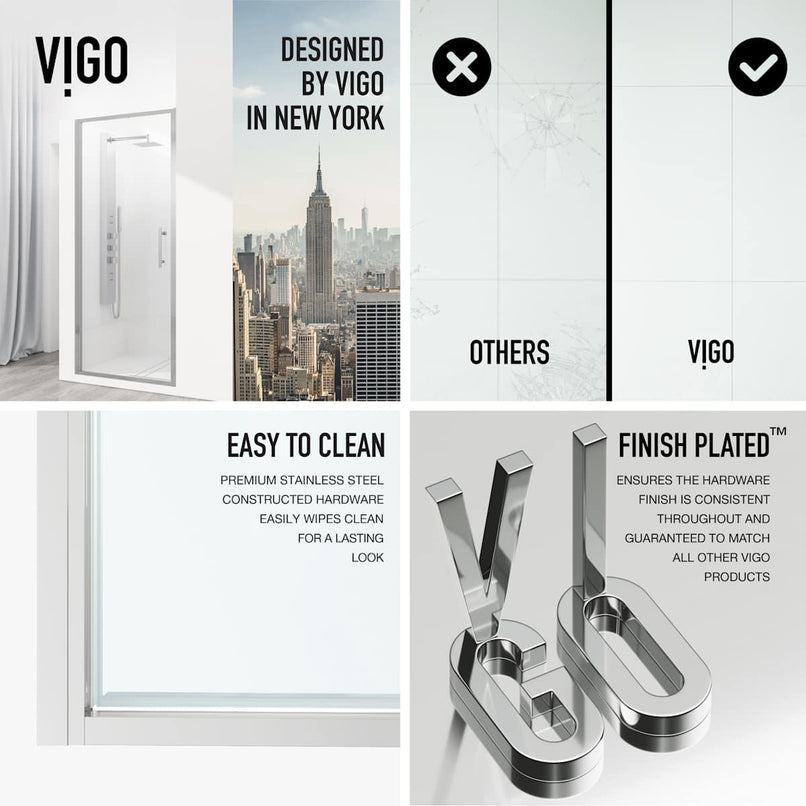 Astoria 76" High x 32" Wide Pivot Framed Shower Door with Clear Glass - image 8