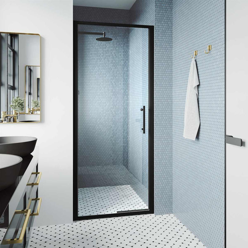 Astoria 76" High x 32" Wide Pivot Framed Shower Door with Clear Glass - image 15