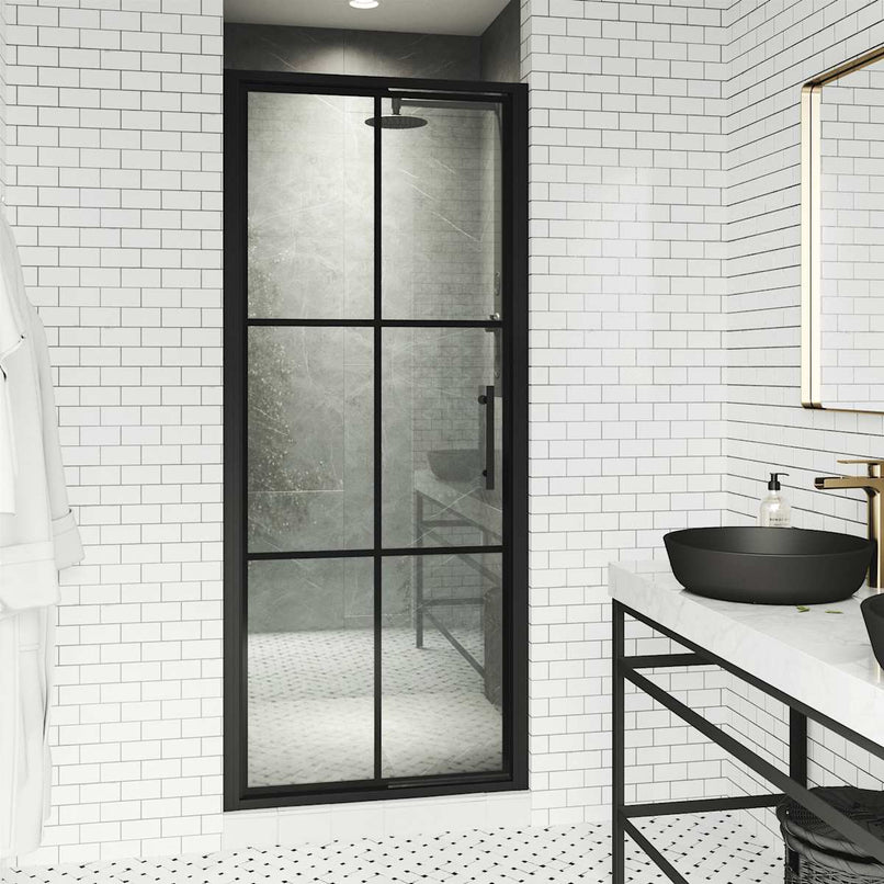 Astoria 76" High x 30" Wide Pivot Framed Shower Door with Clear Glass - image 6