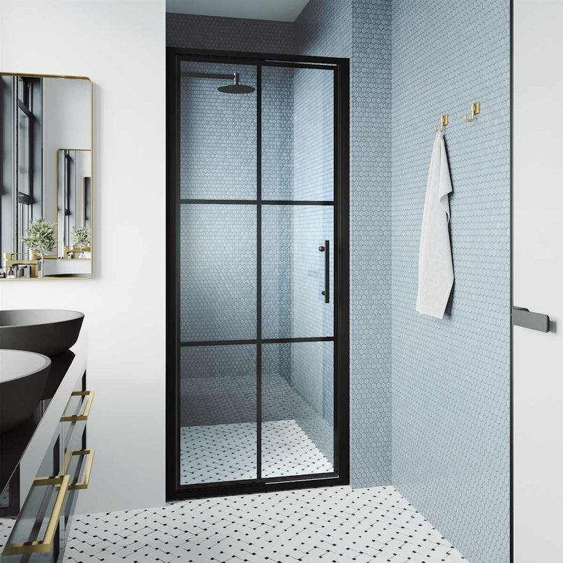 Astoria 76" High x 32" Wide Pivot Framed Shower Door with Clear Glass - image 2