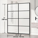 Noma 74" High x 60" Wide Hinged Framed Shower Door with Clear Glass - image 4