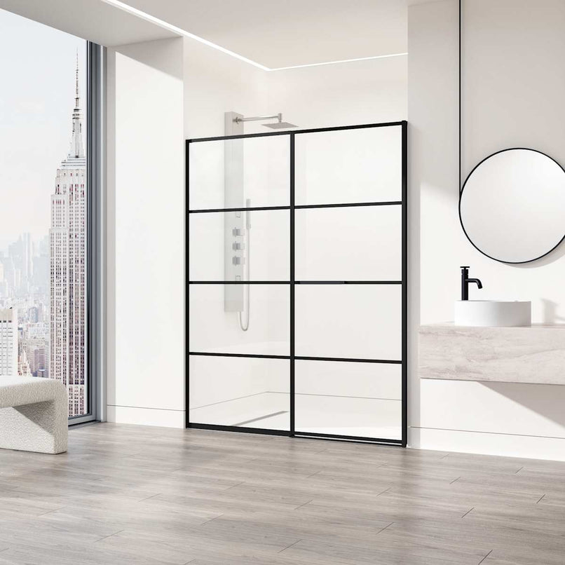 Noma 74" High x 60" Wide Hinged Framed Shower Door with Clear Glass - image 6
