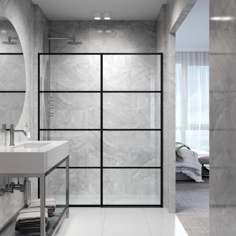 Noma 74" High x 60" Wide Hinged Framed Shower Door with Clear Glass - image 8