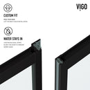 Noma 74" High x 60" Wide Hinged Framed Shower Door with Clear Glass - image 9