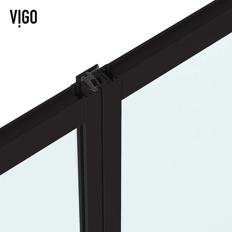 Noma 74" High x 60" Wide Hinged Framed Shower Door with Clear Glass - image 13