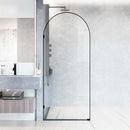 Arden 78" High x 34" Wide Hinged Frameless Shower Door with Clear Glass - image 2