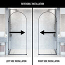 Arden 78" High x 34" Wide Hinged Frameless Shower Door with Clear Glass - image 4