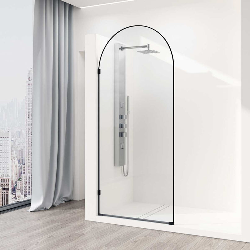 Arden 78" High x 34" Wide Hinged Frameless Shower Door with Clear Glass - image 5