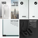 Arden 78" High x 34" Wide Hinged Frameless Shower Door with Clear Glass - image 6