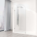Arden 78" High x 34" Wide Hinged Frameless Shower Door with Clear Glass - image 13