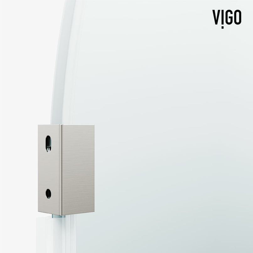 Arden 78" High x 34" Wide Hinged Frameless Shower Door with Clear Glass - image 15