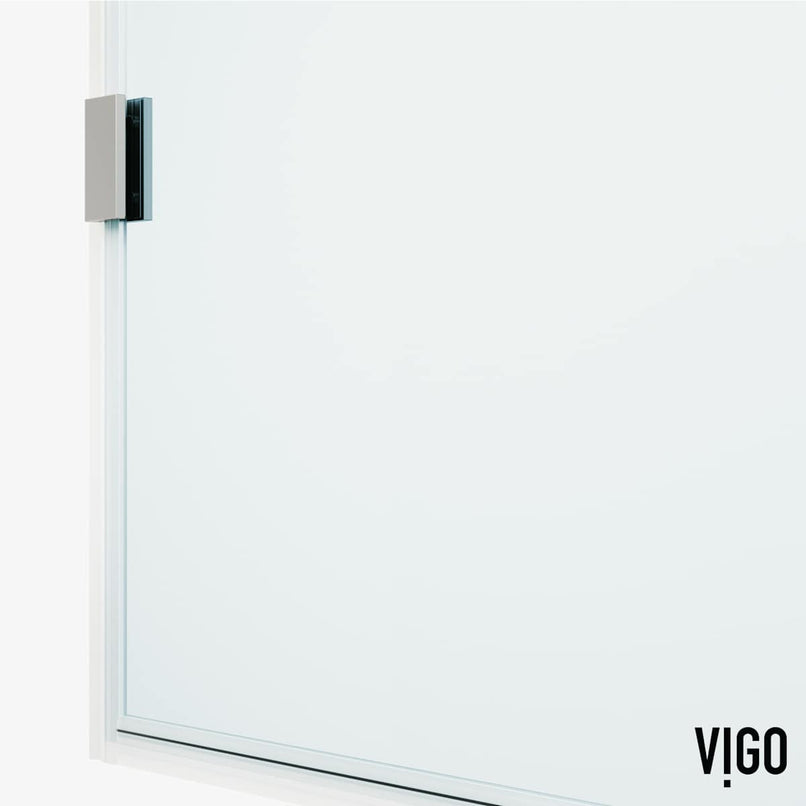 Arden 78" High x 34" Wide Hinged Frameless Shower Door with Clear Glass - image 16