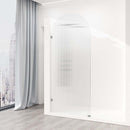 Arden 78" High x 34" Wide Hinged Frameless Shower Door with Ribbed Glass - image 2