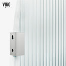 Arden 78" High x 34" Wide Hinged Frameless Shower Door with Ribbed Glass - image 8