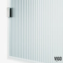 Arden 78" High x 34" Wide Hinged Frameless Shower Door with Ribbed Glass - image 9