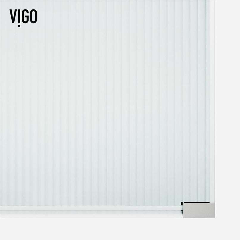 Arden 78" High x 34" Wide Hinged Frameless Shower Door with Ribbed Glass - image 12