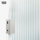 Arden 78" High x 34" Wide Hinged Frameless Shower Door with Ribbed Glass - image 14