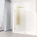 Arden 78" High x 34" Wide Hinged Frameless Shower Door with Ribbed Glass - image 15