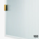 Arden 78" High x 34" Wide Hinged Frameless Shower Door with Ribbed Glass - image 18