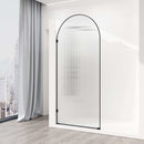 Arden 78" High x 34" Wide Hinged Frameless Shower Door with Ribbed Glass - image 23