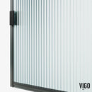 Arden 78" High x 34" Wide Hinged Frameless Shower Door with Ribbed Glass - image 25