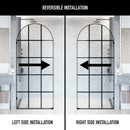 Arden 78" High x 34" Wide Hinged Framed Shower Door with Clear Glass - image 4