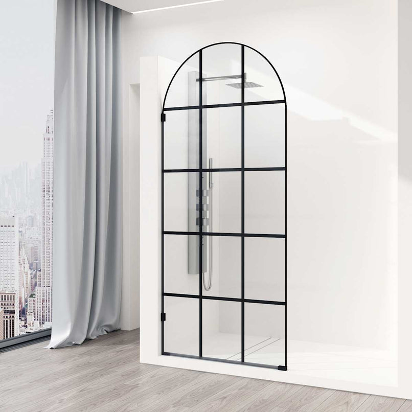 Arden 78" High x 34" Wide Hinged Framed Shower Door with Clear Glass - image 5