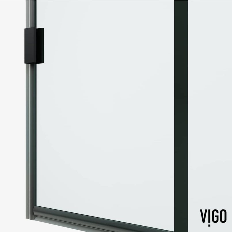 Arden 78" High x 34" Wide Hinged Framed Shower Door with Clear Glass - image 9