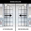 Arden 78" High x 34" Wide Hinged Framed Shower Door with Ribbed Glass - image 4