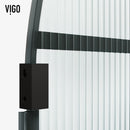 Arden 78" High x 34" Wide Hinged Framed Shower Door with Ribbed Glass - image 8