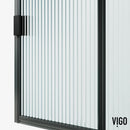 Arden 78" High x 34" Wide Hinged Framed Shower Door with Ribbed Glass - image 9