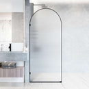 Arden 78" High x 34" Wide Hinged Frameless Shower Door with Ribbed Glass - image 1