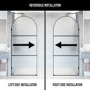 Arden 78" High x 34" Wide Hinged Framed Shower Door with Ribbed Glass - image 4