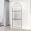 Arden 78" High x 34" Wide Hinged Framed Shower Door with Ribbed Glass - image 5