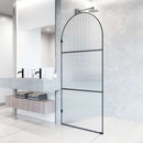 Arden 78" High x 34" Wide Hinged Framed Shower Door with Ribbed Glass - image 7