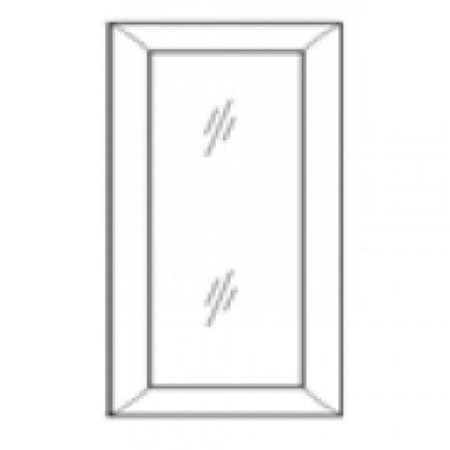 AW-W1542GD Wall Glass Door with No Mullion and with Clear Glass | TSG Forevermark Ice White Shaker - image 1