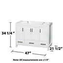 Sheffield 47" Single Freestanding Hardwood Vanity Cabinet Only - Less Vanity Top - image 2