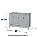 Sheffield 47" Single Freestanding Hardwood Vanity Cabinet Only - Less Vanity Top - image 4