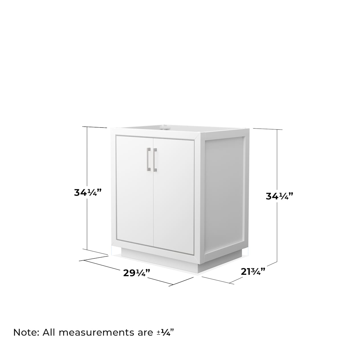 Icon 30" Single Free Standing Vanity Cabinet - Less Vanity Top