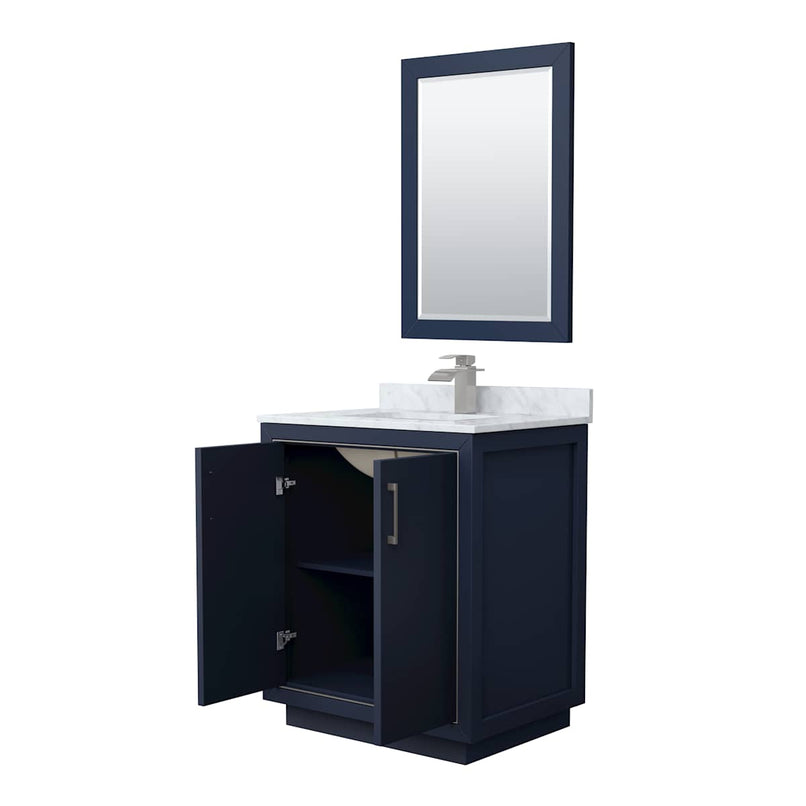 Icon 30" Free Standing Single Basin Vanity Set with Cabinet, Marble Vanity Top, and Framed Mirror - image 13