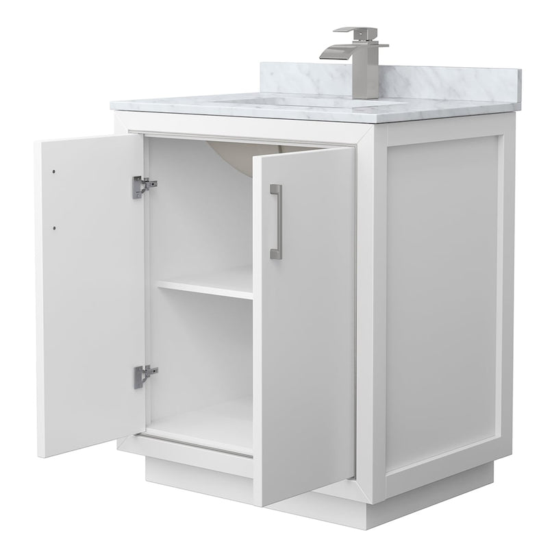 Icon 30" Free Standing Single Basin Vanity Set with Cabinet and Marble Vanity Top - image 2