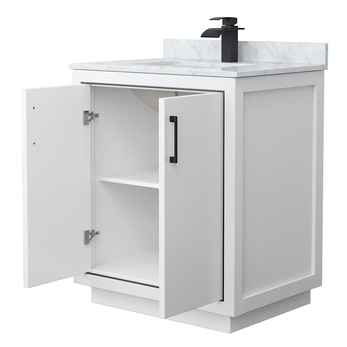 Icon 30" Free Standing Single Basin Vanity Set with Cabinet and Marble Vanity Top