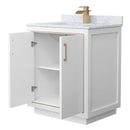 Icon 30" Free Standing Single Basin Vanity Set with Cabinet and Marble Vanity Top - image 9