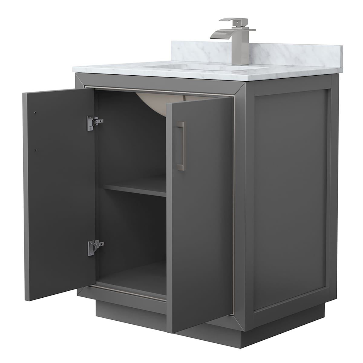 Icon 30" Free Standing Single Basin Vanity Set with Cabinet and Marble Vanity Top
