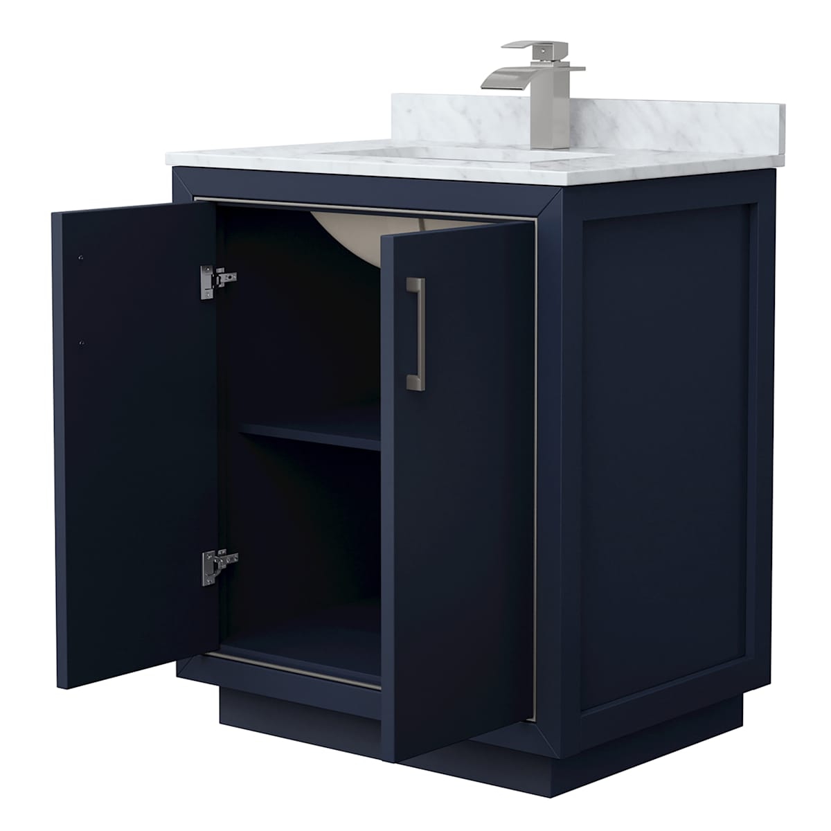 Icon 30" Free Standing Single Basin Vanity Set with Cabinet and Marble Vanity Top