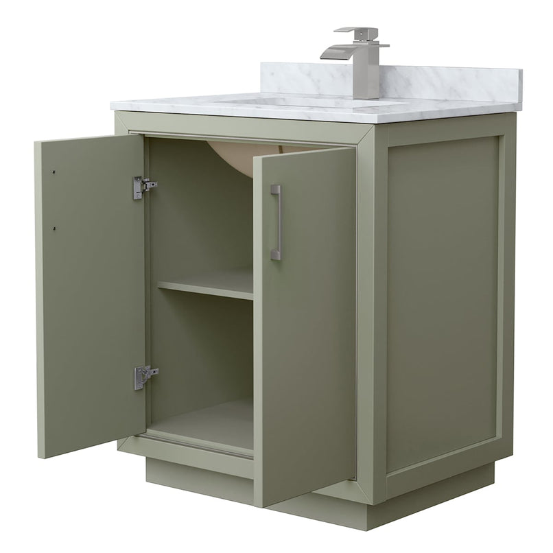 Icon 30" Free Standing Single Basin Vanity Set with Cabinet and Marble Vanity Top - image 13