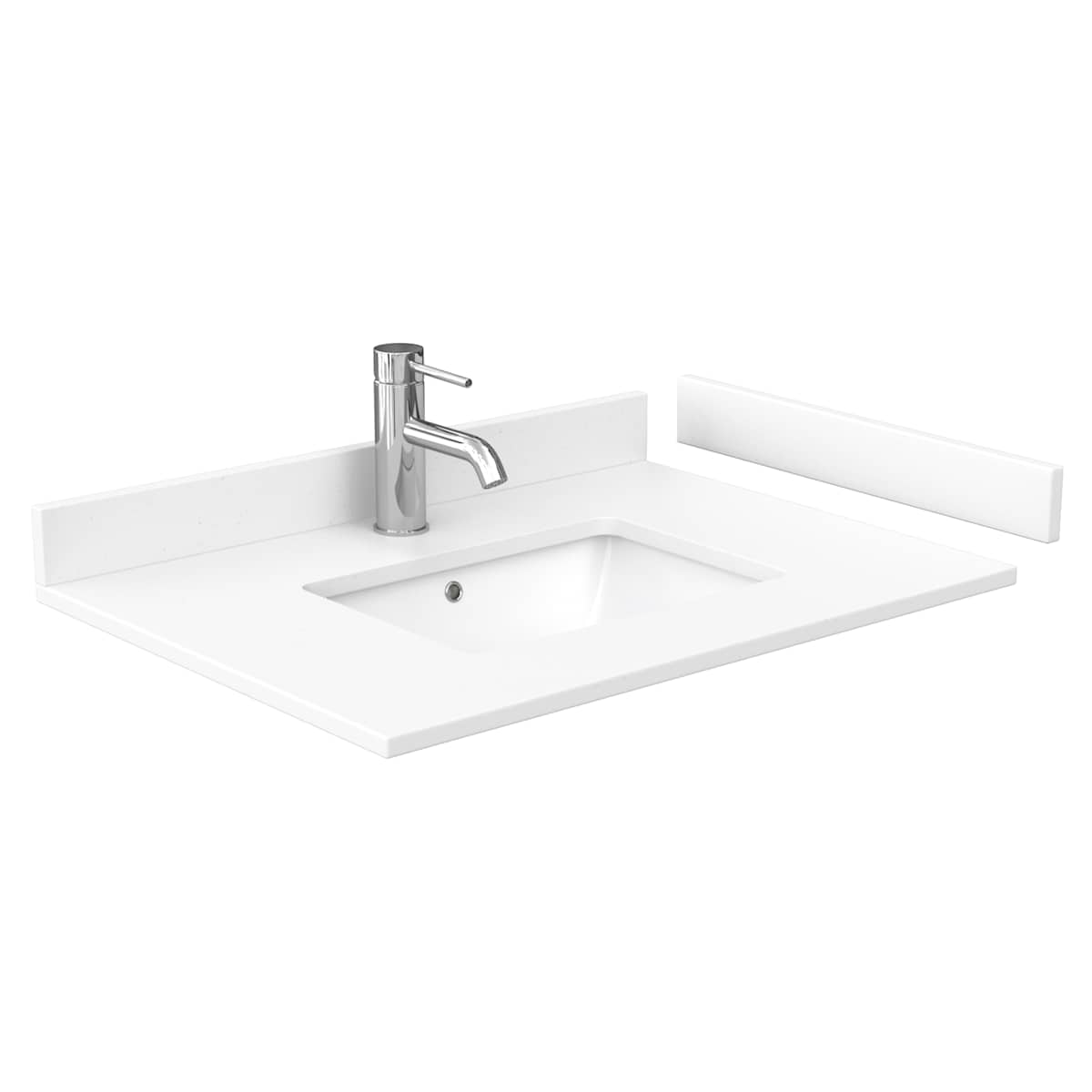 Icon 30" Free Standing Single Basin Vanity Set with Cabinet, Cultured Marble Vanity Top, and Framed Mirror