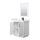 Icon 30" Free Standing Single Basin Vanity Set with Cabinet, Cultured Marble Vanity Top, and Framed Mirror - image 12