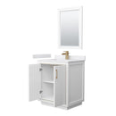 Icon 30" Free Standing Single Basin Vanity Set with Cabinet, Cultured Marble Vanity Top, and Framed Mirror - image 14